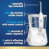 Waterpik Aquarius Water Flosser Professional For Teeth, Gums, Braces, Dental Care, Electric Power With 10 Settings, 7 Tips For Multiple Users And Needs, ADA Accepted, White WP-660, Packaging May Vary