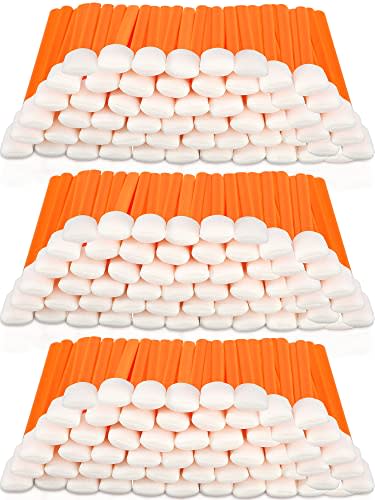 500 Pack Cleaning Swabs 5.1 Inch, Foam Tips Sponge Sticks for Printer, Electronics, Camera, Optical Lens, Sewing Machine(Orange)