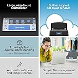 ScanSnap iX1600 Wireless or USB High-Speed Cloud Enabled Document, Photo & Receipt Scanner with Large Touchscreen and Auto Document Feeder for Mac or PC, 17 watts, Black