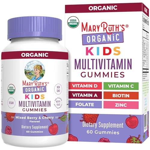 MaryRuth Organics Kids Vitamins | Multi | 1 Month Supply | Kids Multivitamin Gummies for Ages 4+ | Multivitamin for Kids | Vitamins for Kids | Vegan | Only 2 Gummies a Day | 60 Count |