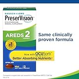 PreserVision AREDS 2 - Suplemento vitamínico y mineral para los ojos, contiene luteína, vitamina C, zeaxantina, zinc y vitamina E, 120 cápsulas blandas (el envase puede variar)