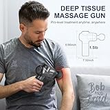 BOB AND BRAD C2 Massage Gun, Deep Tissue Percussion Massager Gun, Muscle Massager with 5 Speeds and 5 Heads, Electric Back Massagers for Professional Athletes Home Gym, FSA and HSA Eligible