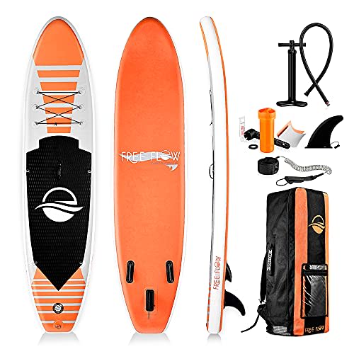 SereneLife Stand up Paddle Board Inflatable - Non-Slip SUP Paddle Board Paddle, Pump, Leash, and Accessories - Fun Water inflatable paddle board for Adults and Youth with Wide Stable Design