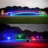 TOSY Disco volador de 16 millones de colores, 36 LED RGB, extremadamente brillante, modos inteligentes, innumerables estilos, luz automática, recargable, regalo perfecto de cumpleaños y campamento