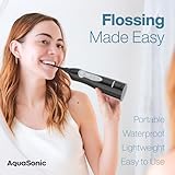 AquaSonic Aqua Flosser - Cordless Rechargeable Water Flosser for Teeth - Waterproof, Portable Oral Irrigator for Dental Cleaning with 5 Jet Tips – Braces Home Travel