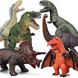 Gzsbaby 6 juguetes de dinosaurio jumbo para niños y niños pequeños, juguetes de dinosaurio para niños de 3 a 5 años, juguetes de dinosaurios grandes y suaves para los amantes de los dinosaurios,