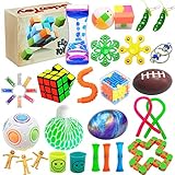 Scientoy Fidget Toy Set, 35 Pcs Sensory Toy for ADD, OCD, Autistic Children, Adults, Anxiety Autism to Stress Relief and Anti Anxiety with Motion Timer, Perfect for Classroom Reward with Gift Box